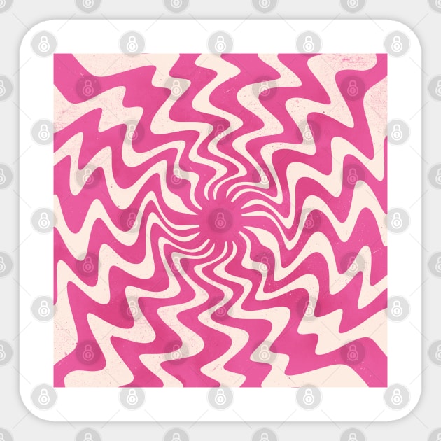 70s Retro Pink White Abstract Sticker by Trippycollage